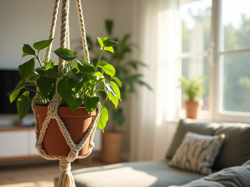 Hanger de Plantas em Macramê: Charme Artesanal para sua Casa Hanger de Plantas em Macramê: Charme Artesanal para sua Casa