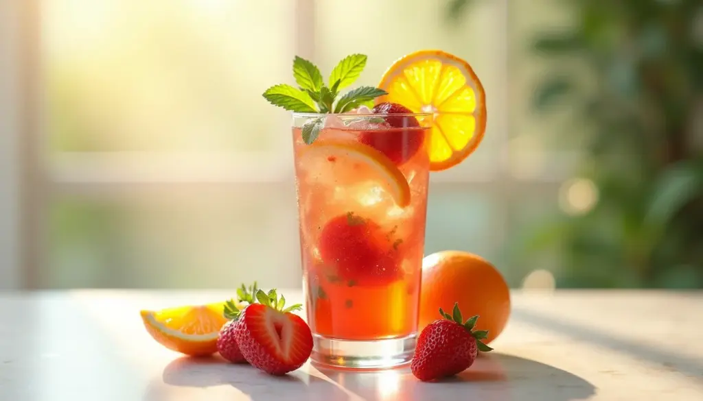 Como Fazer Chá Gelado de Morango e Laranja: Refrescante e Fácil!