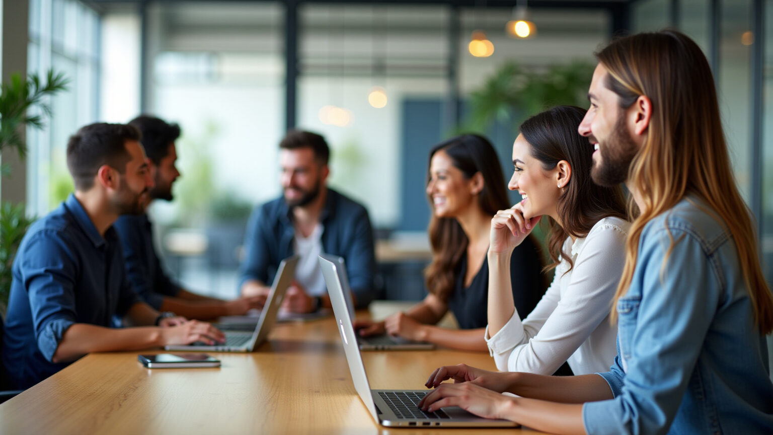 Escritório vibrante de agência de marketing digital em São Paulo.