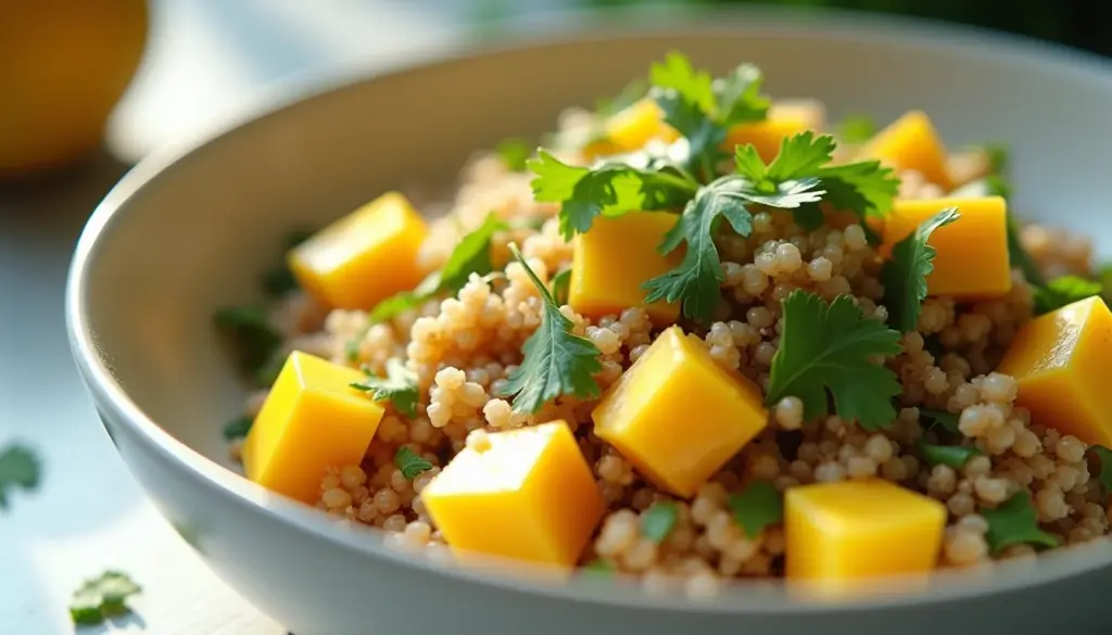 Quinoa Refrescante: Manga, Coentro e o Toque Secreto em 2026