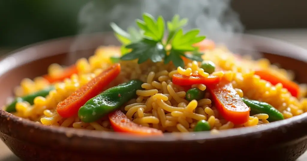 Como se faz arroz à grega com legumes que 'estouram' na boca
