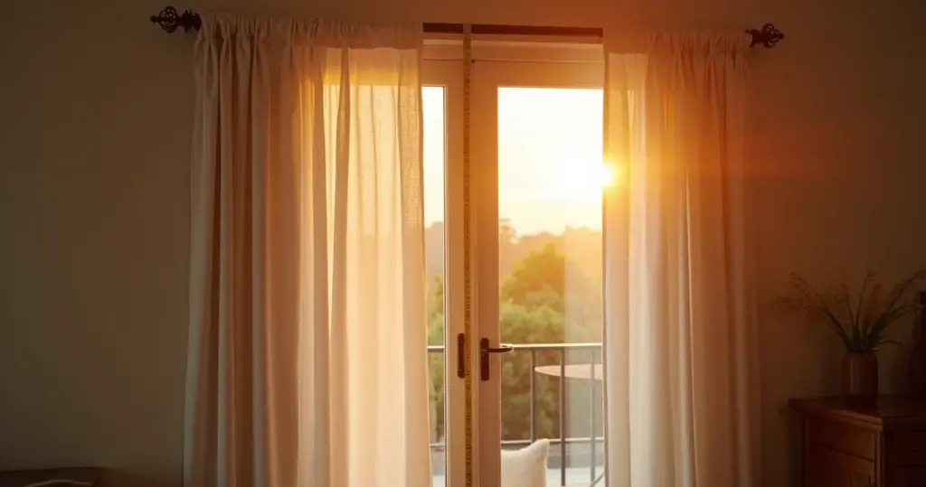 Cortina para porta da sala: o erro de 10cm que estraga tudo Cortina para porta da sala: o erro de 10cm que estraga tudo