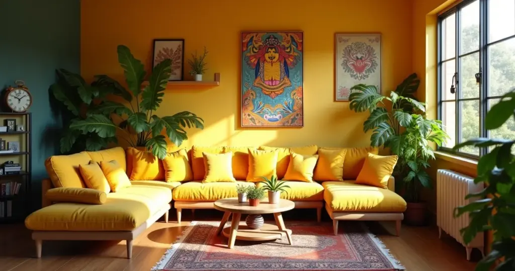 27 Ideias de Decoração de Sala com Almofadas Amarelas que Vão Transformar Seu Espaço