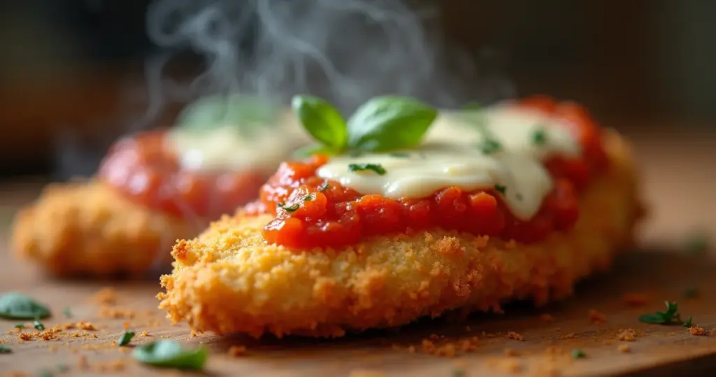 Frango a Parmegiana Crocante: O Truque do Empanado Perfeito Frango a Parmegiana Crocante: O Truque do Empanado Perfeito