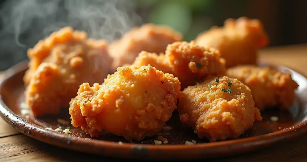 Frango empanado frito crocante e suculento: técnica que funciona