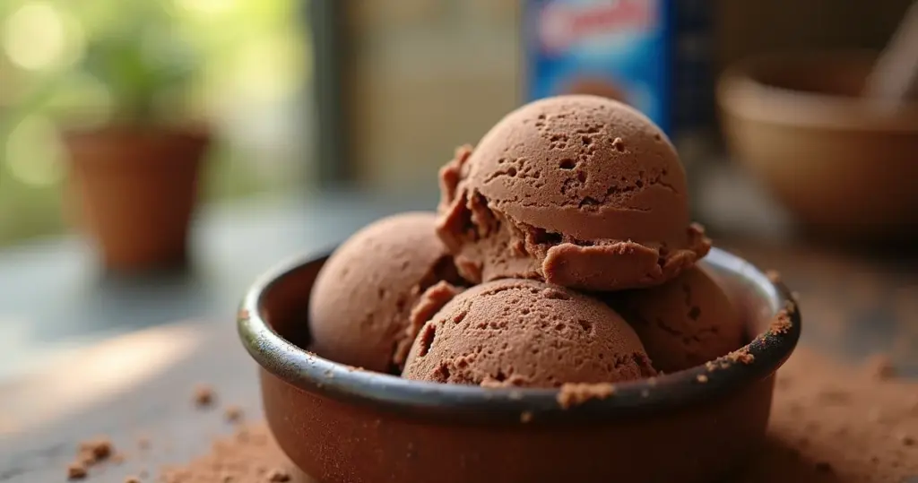 Sorvete de chocolate caseiro cremoso com 3 ingredientes (sem máquina) Sorvete de chocolate caseiro cremoso com 3 ingredientes (sem máquina)