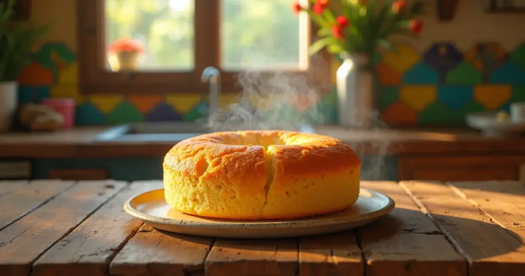 Um bolo de fubá de milho que fica pronto em 10 minutos e sai perfeito