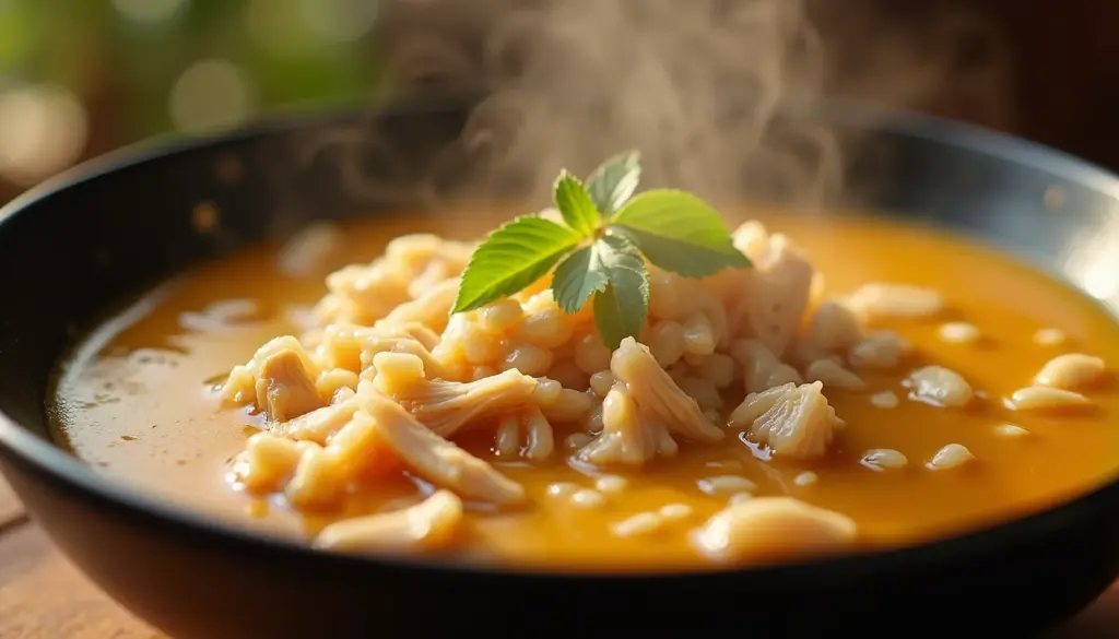 Como se faz canja de arroz cremosa em 20 minutos