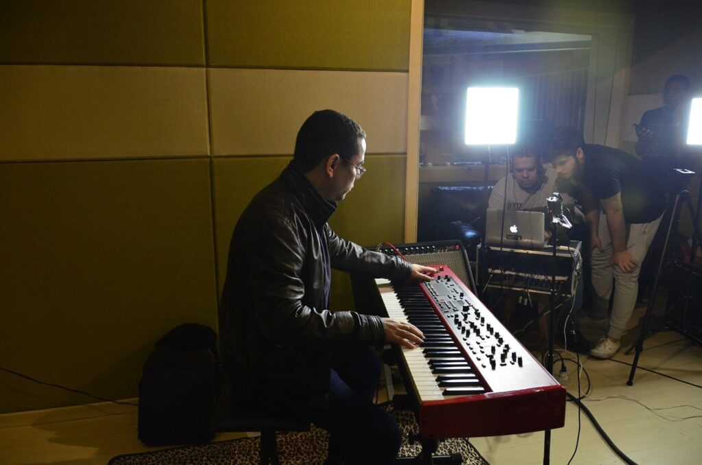 Recording his masterclass about improvisation